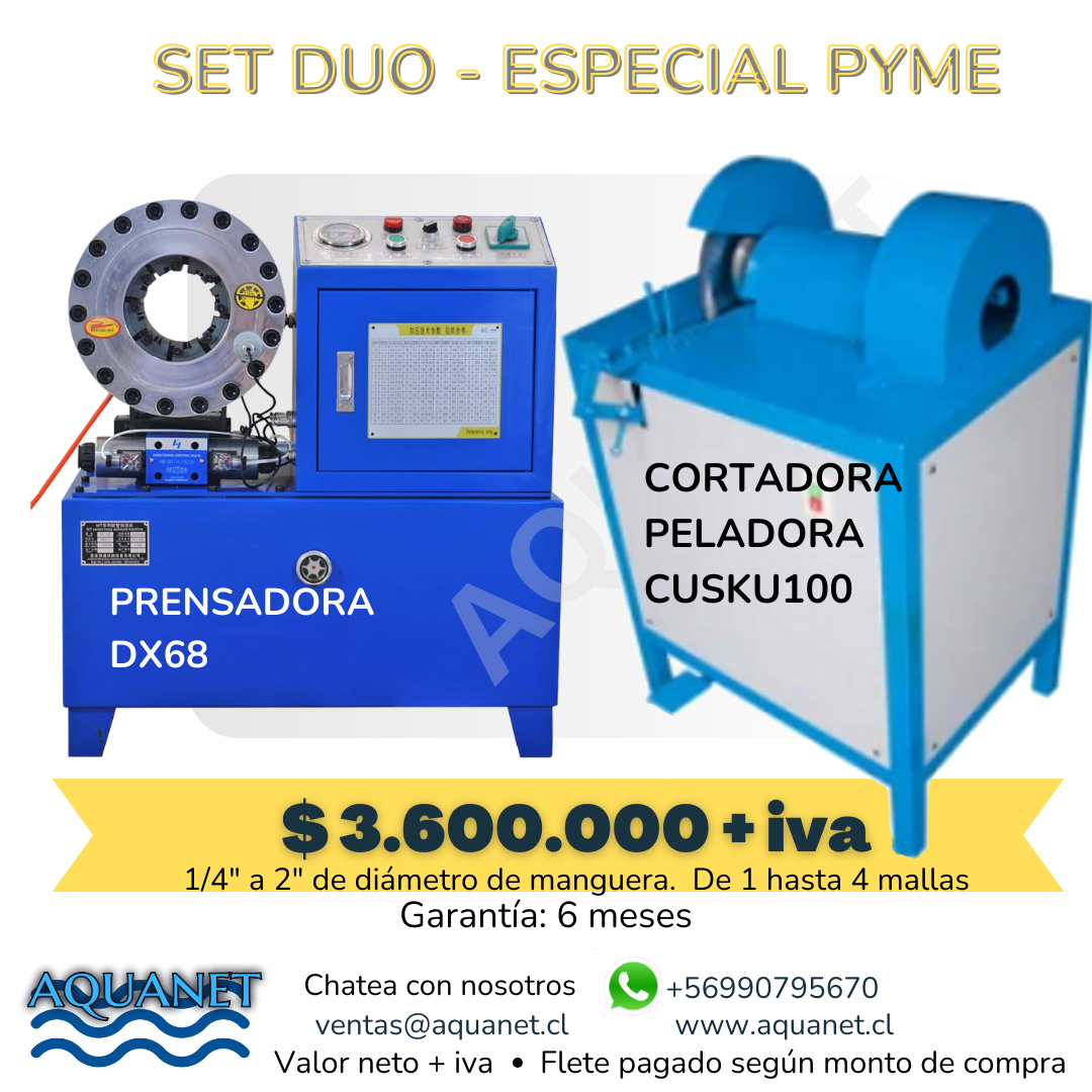 DUO: PRENSADORA DX68 N Y CORTADORA CUSKU100