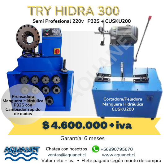 SET TRIO: Try Hidra 300   Semi Profesional 220v P32S + CUSKU200