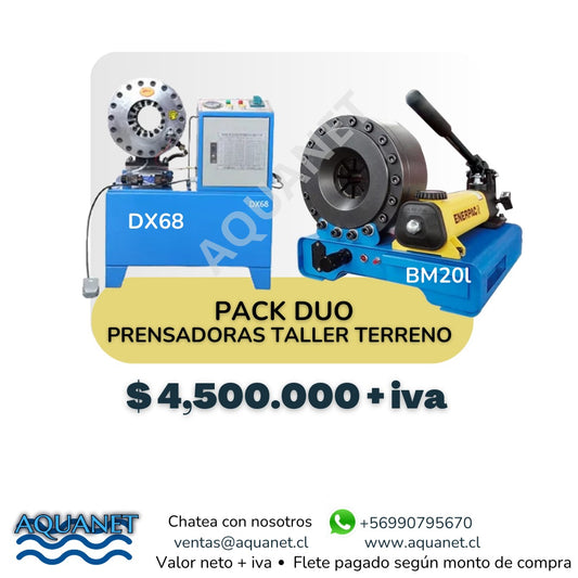 Set Prensadoras DUO: Modelos DX69N Y Prensadora Manual BM20L 220 V