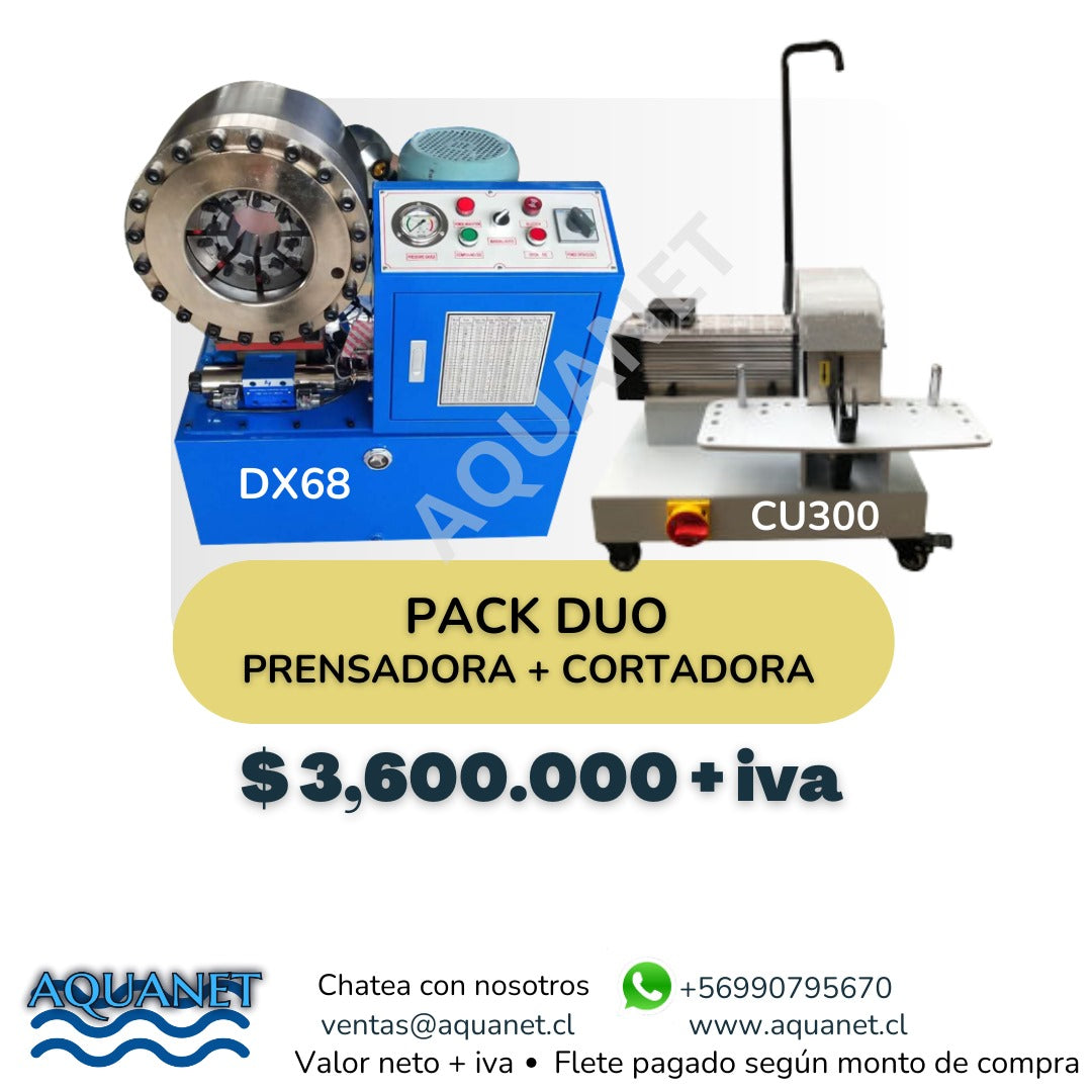 PRENSADORA PACK DUO: Prensadora DX68 N Y Cortadora CU300 220 v