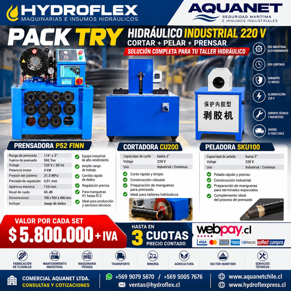 Set Try Hidráulico: DSG51 S+CU200+ SKU100