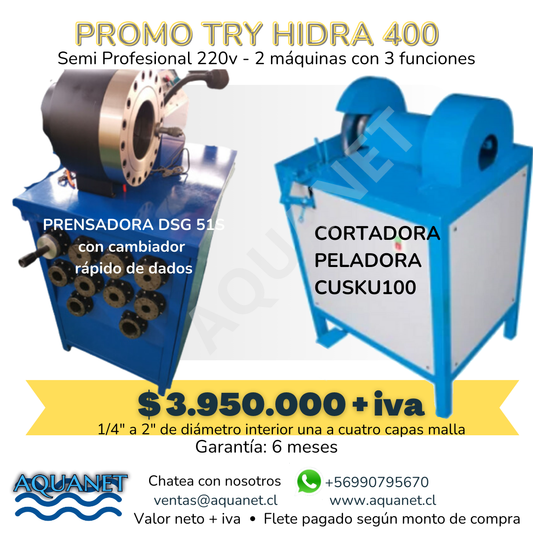 DUO: PRENSADORA DSG51 Y CORTADORA CUSKU100