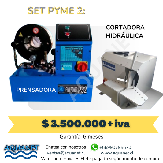 SET DUO PRENSADORA P32 Finn Y CORTADORA CU300 220V